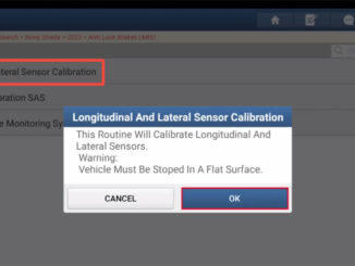launch x431 calibrate fiat longitudinal and lateral sensor 10
