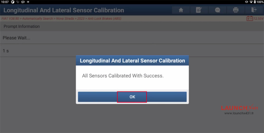 launch x431 calibrate fiat longitudinal and lateral sensor 11