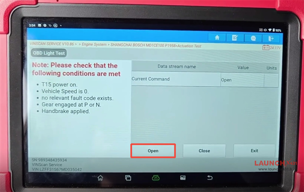 launch x431 pad5 link hd genlyon obd light test 7