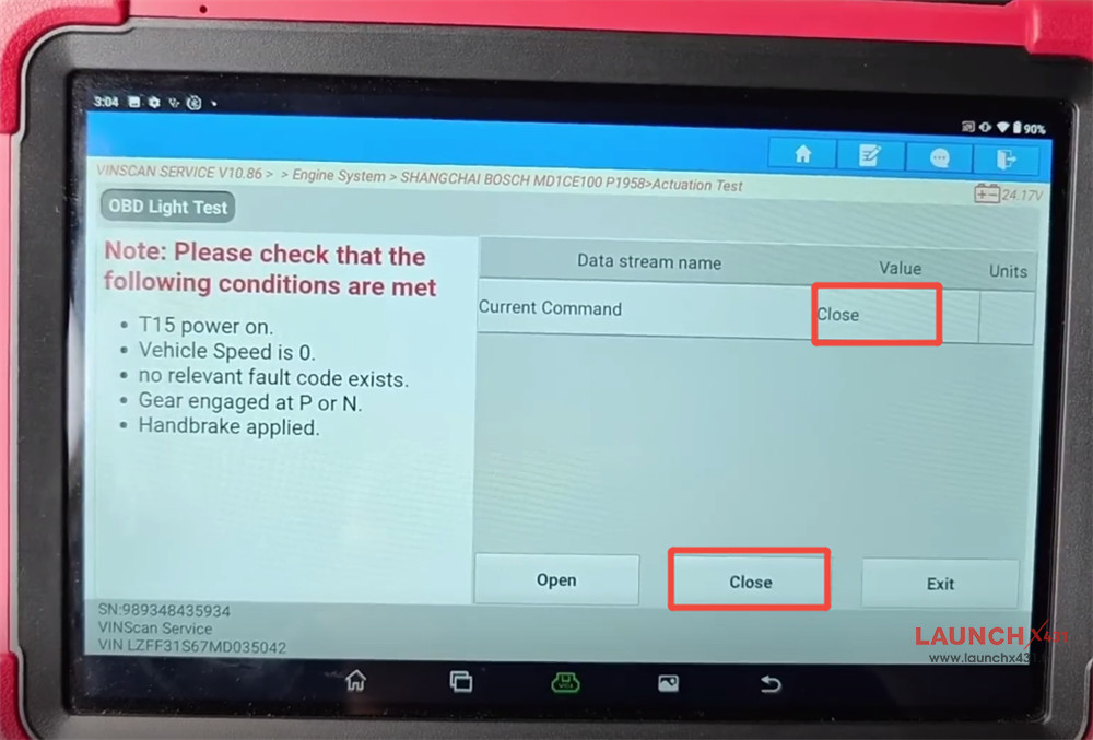 launch x431 pad5 link hd genlyon obd light test 8