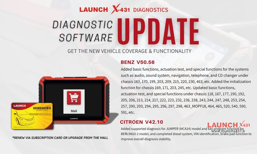 launch x431 update BNEZ and CITROEN diagnostic software