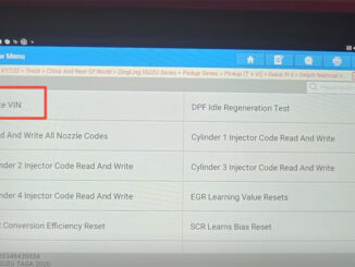 x431 pad5 link hd write isuzu taga vin code 5