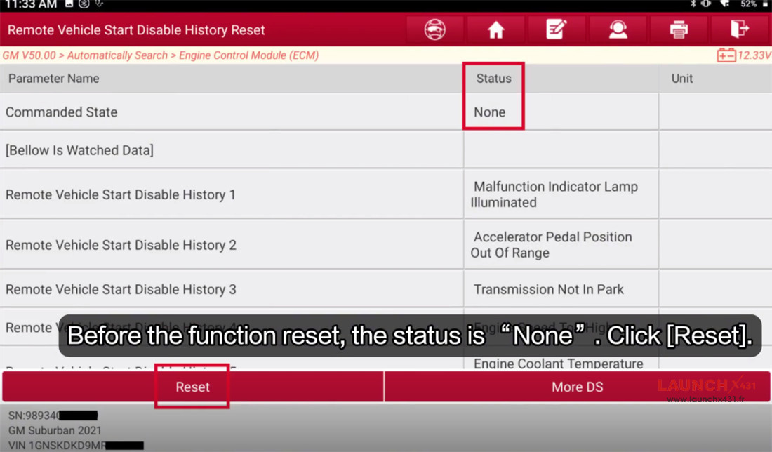 x431 pro3 link hd reset 2chevy start disable history 8