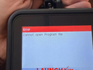 LAUNCH CRT5011E Cannot open Program file solution