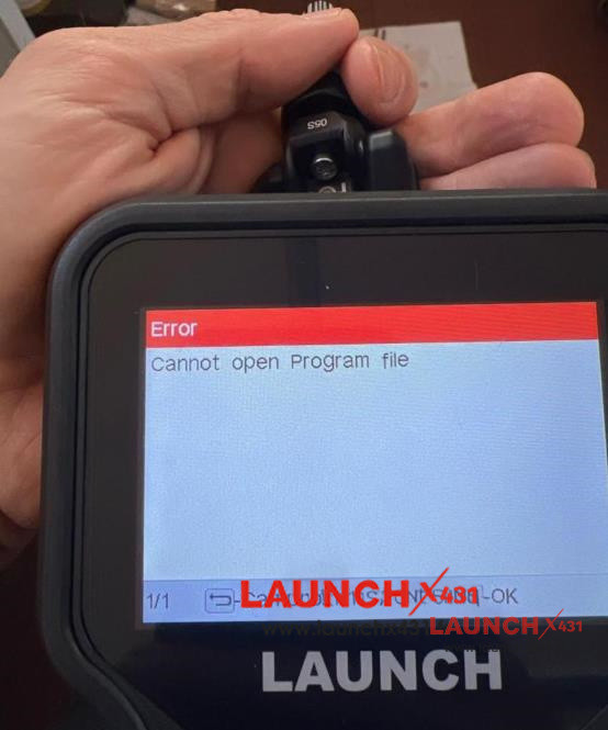 LAUNCH CRT5011E Cannot open Program file solution