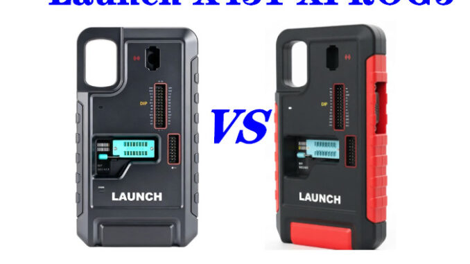 Launch x431 xprog5 black version and red version comparison