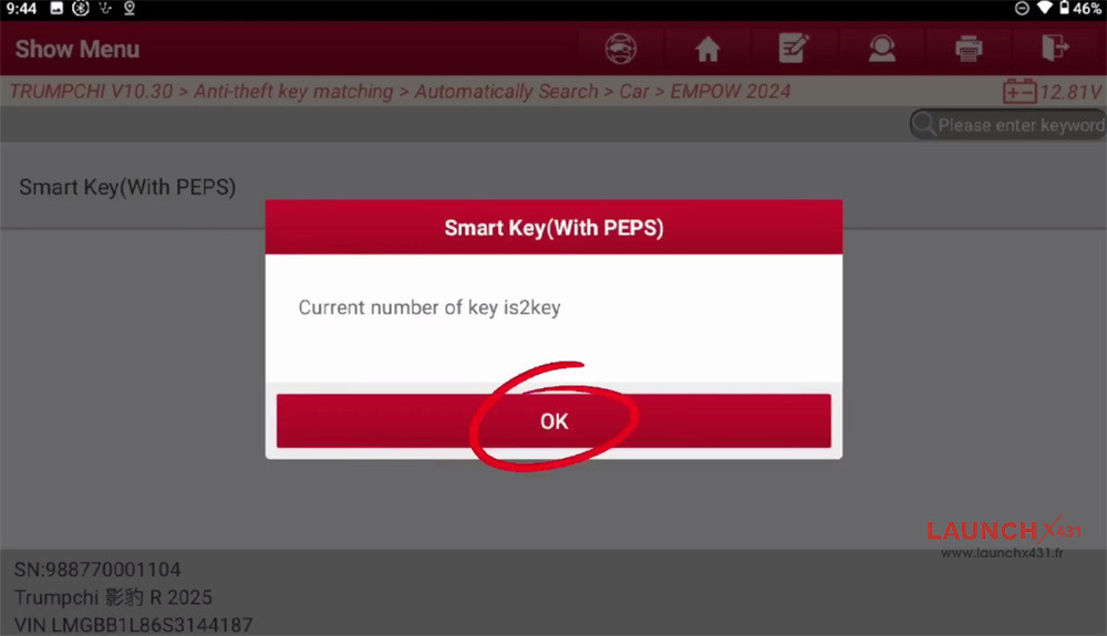 launch x431 immo plus with x prog5 add 2025 gac key 9