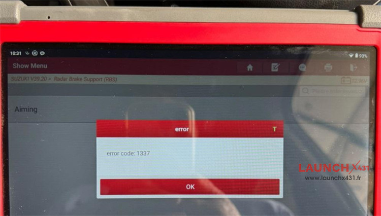 LAUNCH X431 PRO5 ADAS Error Code 1337 Solution1