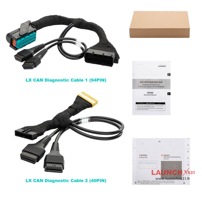 launch lx can diagnostic cables for li auto l series 1