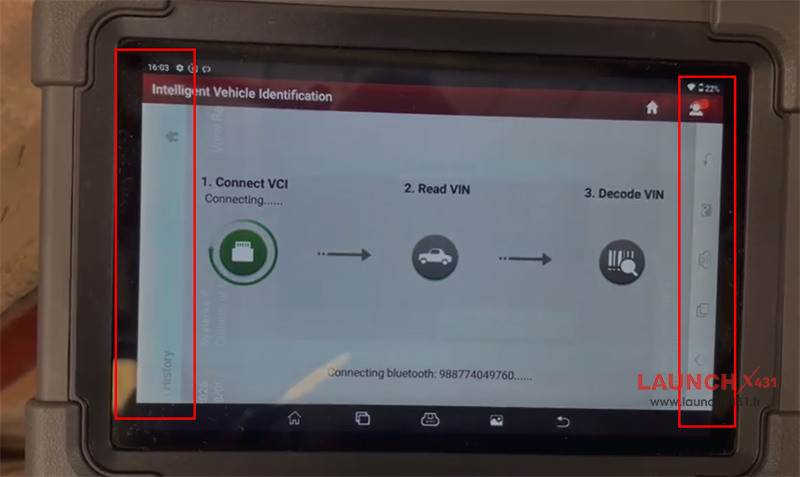 launch x431 immo plus menu button issue
