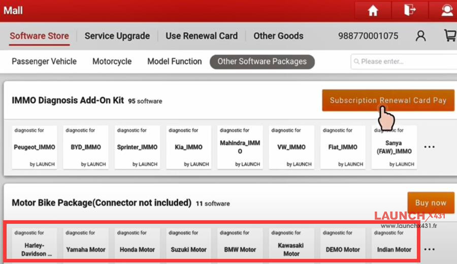 launch x431 pro elite activate motorcycle kit failure 2