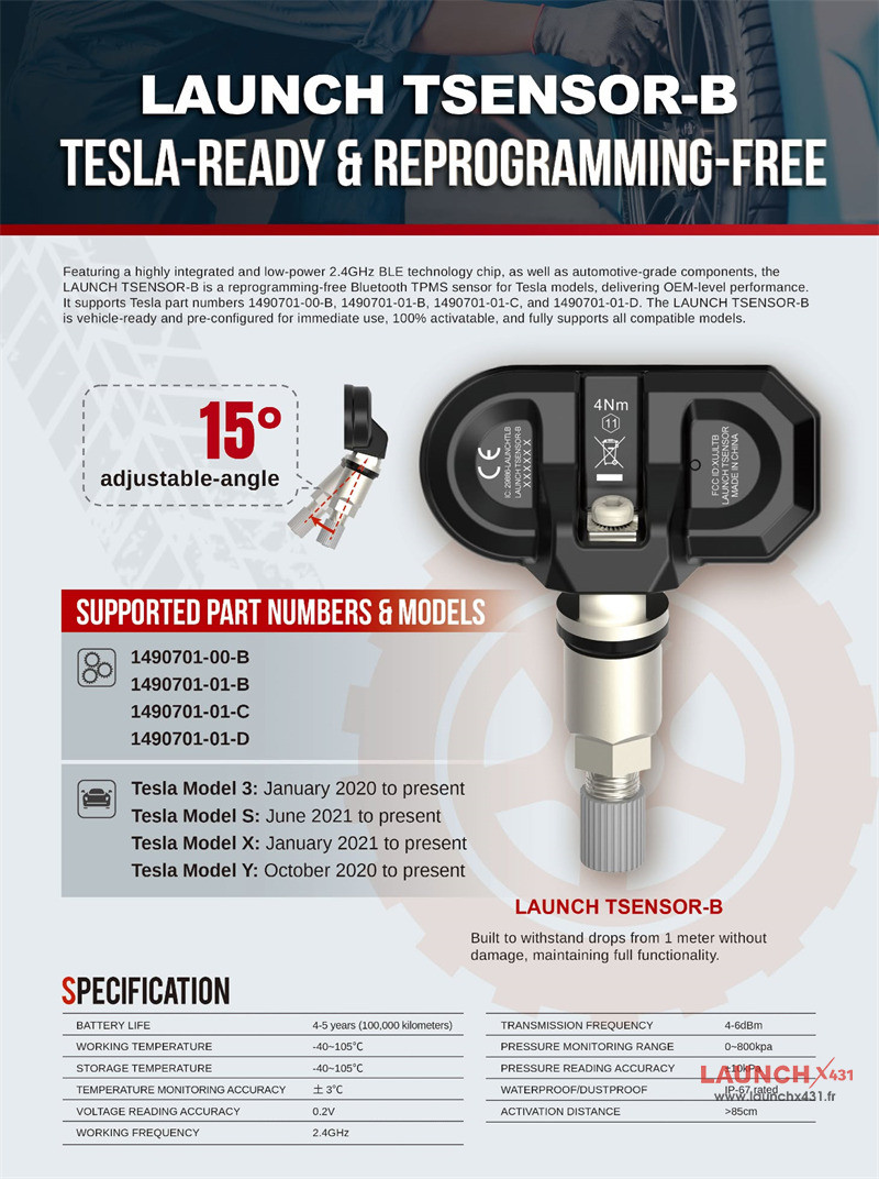 launch tsensor b bluetooth tesla sensor 2