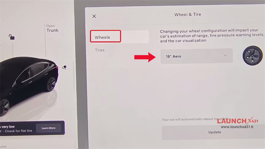 launch tsensor b replace 2022 tesla model y tpms 6