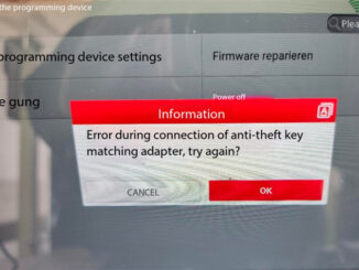 launch x prog5 anti theft key matching adapter connection error 1
