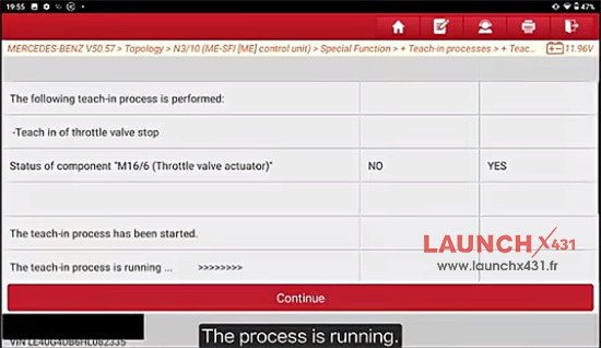 launch x431 mercedes glc 253 electric throttle relearn 10