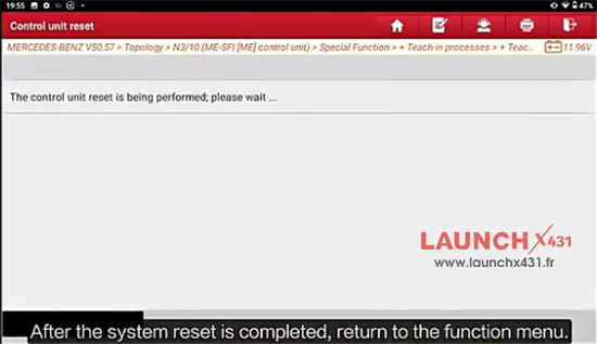 launch x431 mercedes glc 253 electric throttle relearn 12