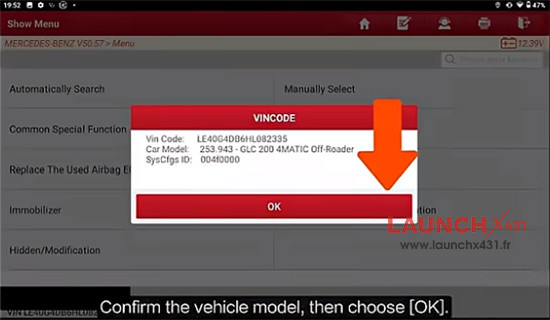 launch x431 mercedes glc 253 electric throttle relearn 3