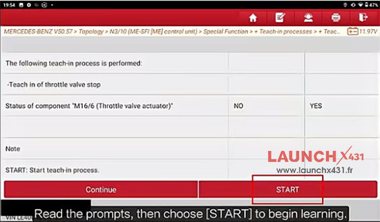 launch x431 mercedes glc 253 electric throttle relearn 9