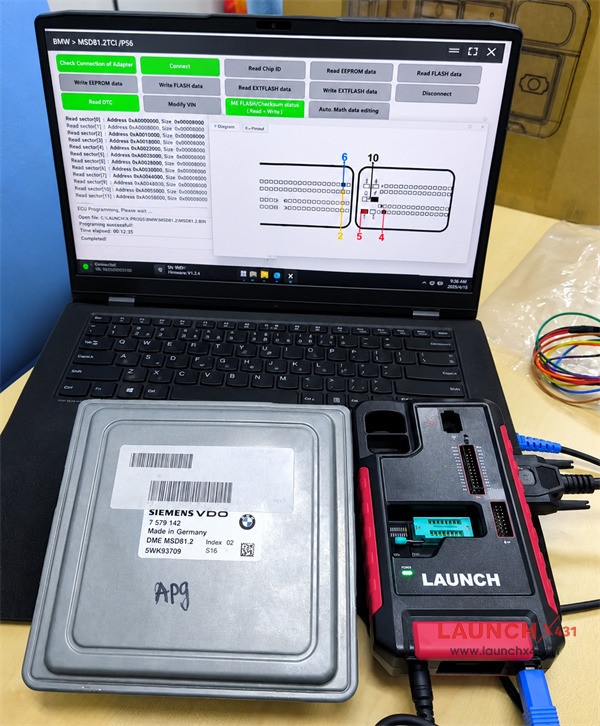 launch x431 x prog5 clone bmw dme msd81.2 1