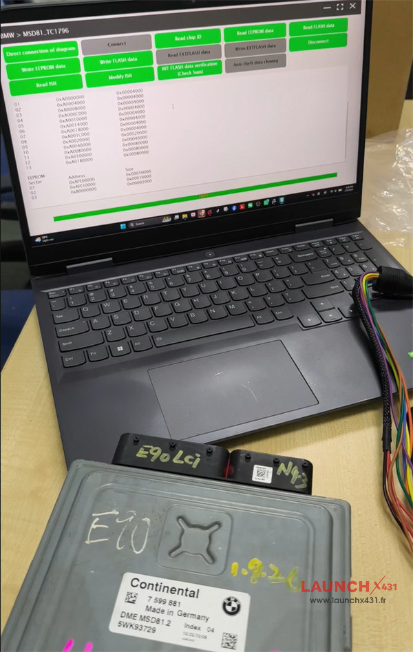 launch x431 x prog5 clone bmw dme msd81.2 3