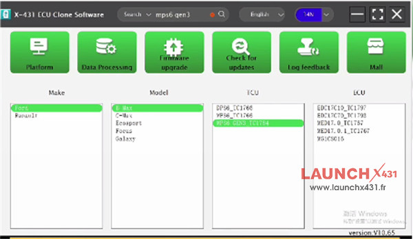 launch x431 x prog5 erase ford mps6 tcu 1