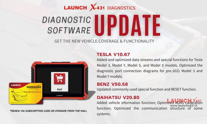 launxh x431 update diagnostic software