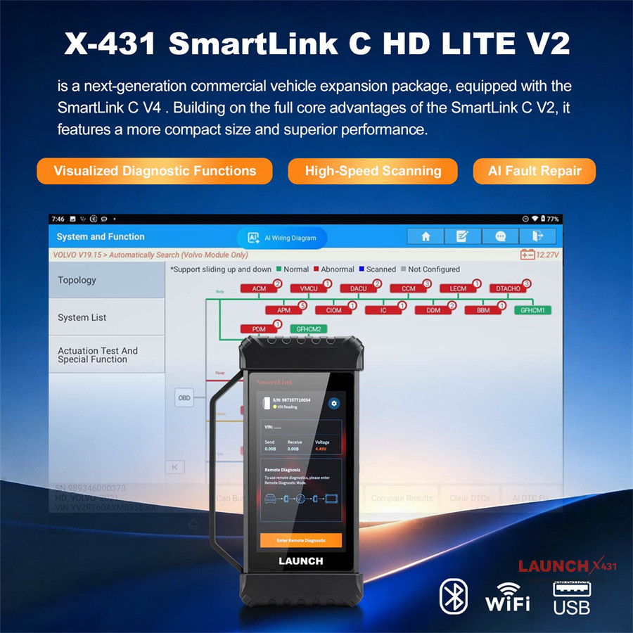 what is launch x 431 smartlink c hd lite v2 2