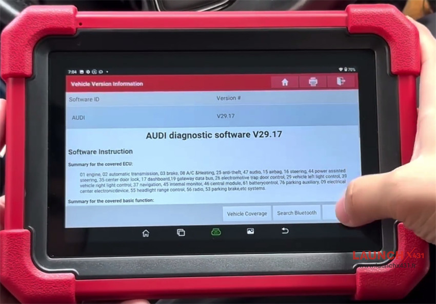 launch crp919xbt audi activation of park assist test 2