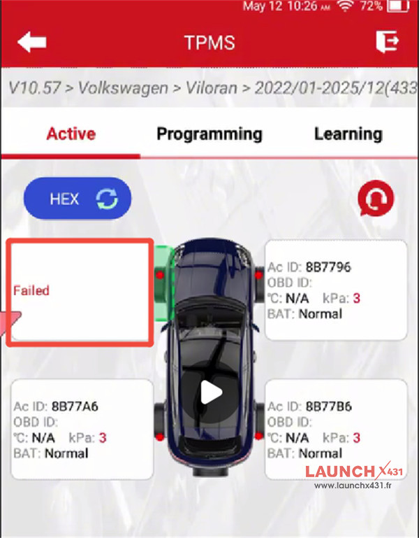 launch tpms 5011 v2 replace viloran tire pressure sensor 2
