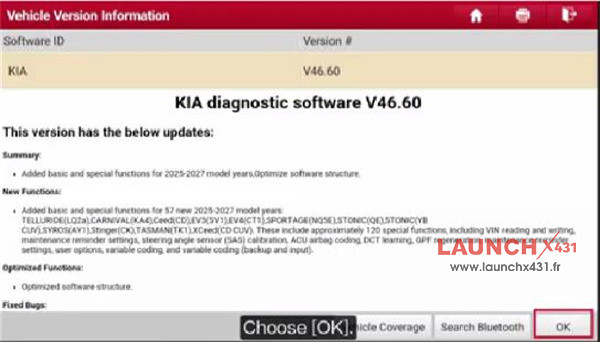 launch x431 adjust kia bcm user options 2