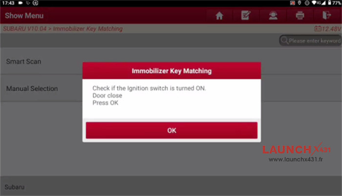 launch x431 immo plus add subaru brz key 6
