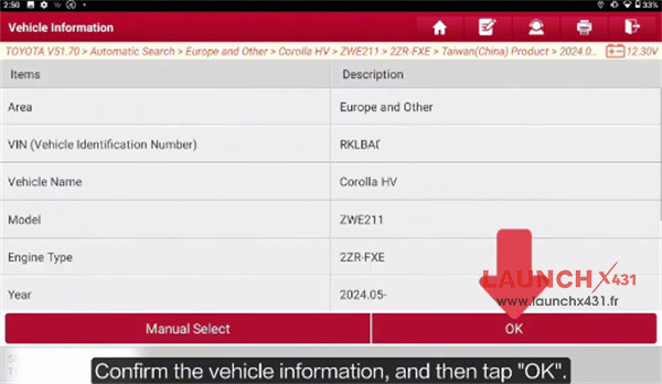 launch x431 toyota battery status info update 3